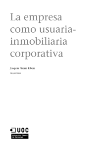 Corporate Real Estate : MBA, Ciencias inmobiliarias, septiembre 2011