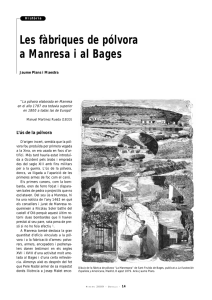 Les fàbriques de pólvora a Manresa i al Bages