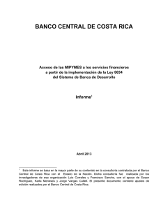 informe - Banco Central de Costa Rica