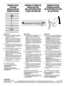 fishing pole holder installation instructions instrucciones
