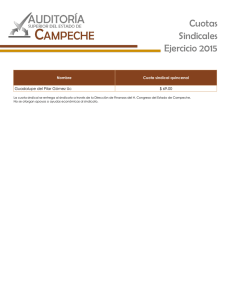 Cuotas Sindicales Ejercicio 2015