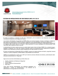 Centro de Operaciones (SOC) OSIRIS