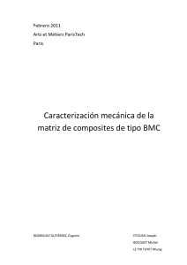 Caracterización mecánica de la matriz de composites de tipo BMC