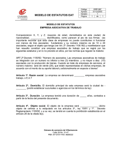 modelo de estatutos eat - Cámara de Comercio de Villavicencio