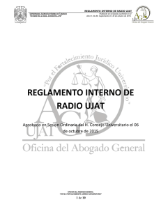 reglamento interno de radio ujat - Universidad Juárez Autónoma de