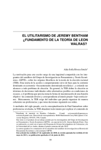 EL UTILITARISMO DE JEREMY BENTHAM ¿FUNDAMENTO DE LA
