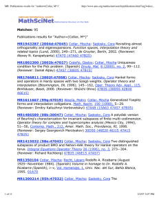 MR: Publications results for "Author=(Cotlar, M*)"