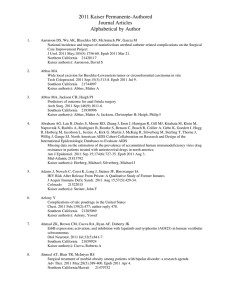 2011 Articles Kaiser Permanente Authors PDF