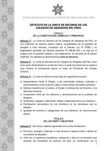 estatuto de la junta de decanos de los colegios de abogados del peru