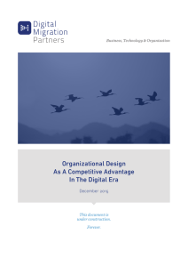 Organizational Design As A Competitive Advantage In The Digital Era