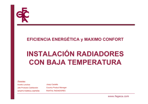 instalación radiadores con baja temperatura