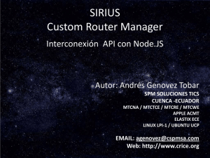 SIRIUS Custom Router Manager - MUM