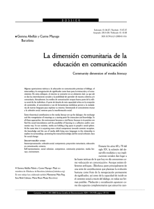 La dimensión comunitaria de la educación en comunicación