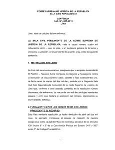 CORTE SUPREMA DE JUSTICIA DE LA REPUBLICA SALA CIVIL