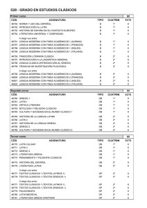15-16 GRADO EN ESTUDIOS CLASICOS lista asignaturas