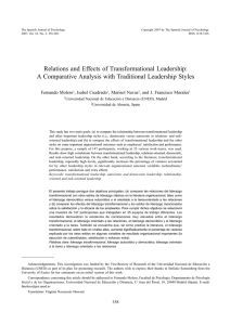 Relations and Effects of Transformational Leadership: A