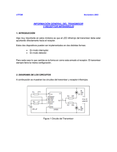 información general del transmisor y receptor infrarrojo