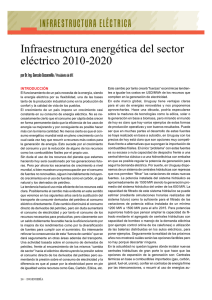 Infraestructura energética del sector eléctrico 2010-2020