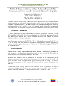 Análisis de Riesgo en la Cuenca del Lago de Maracaibo en su