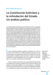 La Constitución boliviana y la refundación del Estado. Un análisis