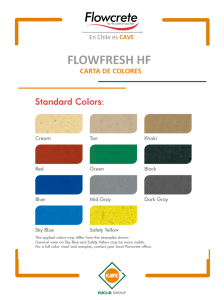 Carta colores FLOWFRESH HF