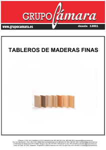 TABLEROS DE MADERAS FINAS