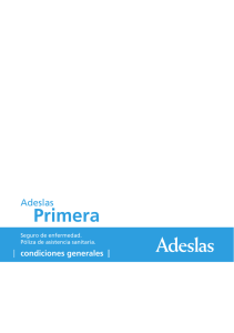 Consulta las Condiciones Generales Adeslas Primera 2015