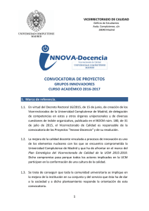 Convocatoria Innova-Docencia - Universidad Complutense de Madrid