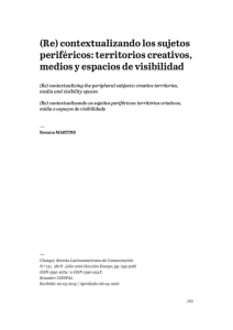 (Re) contextualizando los sujetos periféricos: territorios creativos
