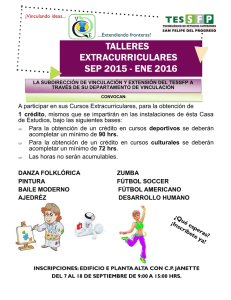 talleres extracurriculares sep 2015 - ene 2016