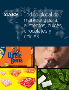 Código global de marketing para alimentos, dulces, chocolates y