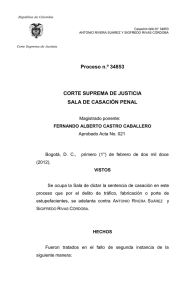 Proceso n.º 34853 CORTE SUPREMA DE JUSTICIA
