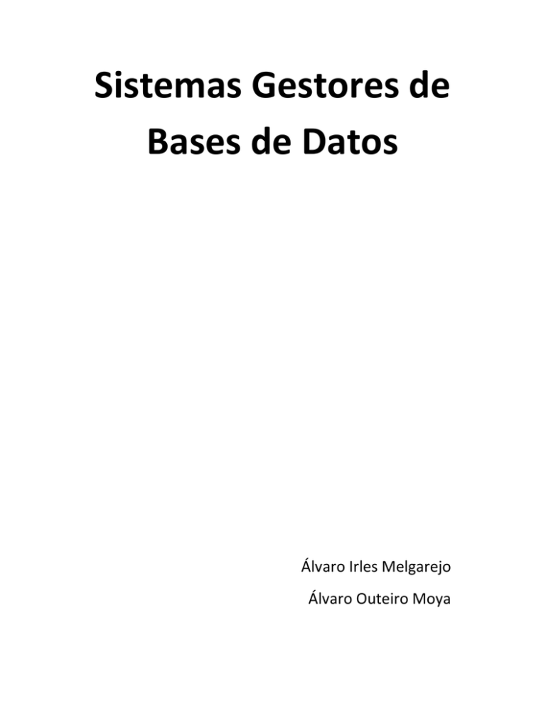 Sistemas Gestores De Bases De Datos