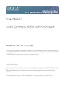 Nancy Cartwright, millian and/or aristotelian