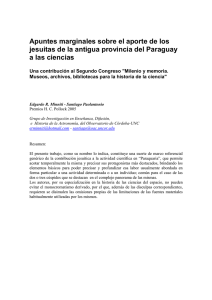 El aporte de los jesuitas de la antigua provincia del Paraguay a las