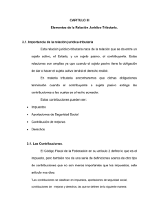 CAPITULO III Elementos de la Relación Jurídico