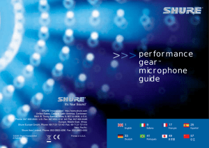 Shure Performance Gear Microphones Spanish