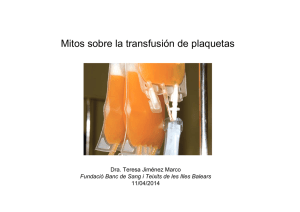 Mitos sobre la transfusión de plaquetas