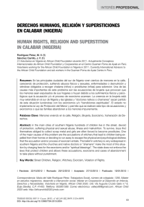 derechos humanos, religión y supersticiones en calabar (nigeria)