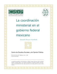 La coordinación ministerial en el gobierno federal mexicano