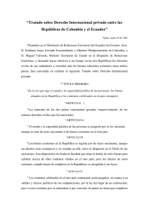 Tratado de Derecho Internacional Privado entre Colombia y Ecuador