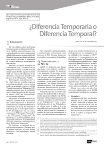 ¿Diferencia Temporaria o Diferencia Temporal?