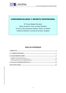 confidencialidad y secreto profesional