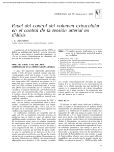 Papel del control del volumen extracelular en el control de la