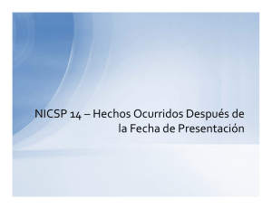 NICSP 14 – Hechos Ocurridos Después de la Fecha de Presentación