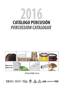 catálogo percusión 2016