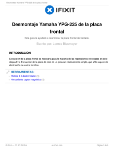 Desmontaje Yamaha YPG-225 de la placa frontal