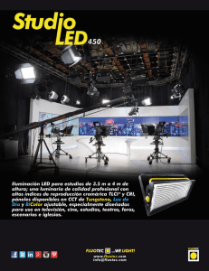 Iluminación LED para estudios de 3.5 ma 4 m de altura