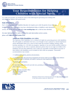 Your Responsibilities for Helping Children with Special Needs