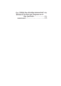 CAP. XXIII. Plan del código internacional 109. Division de las leyes